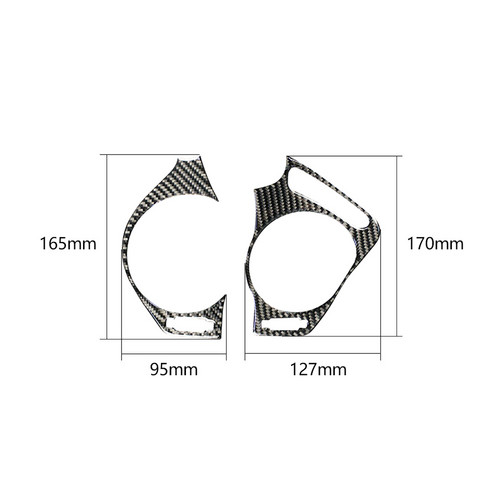 2x Carbon Fiber Side Air Vent Outlet Trim Cover For 2006-12 Lexus IS250