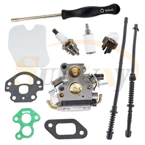Carburetor & Adjust Tool Kit for Husqvarna 435 440 435E 440E Air FIlter