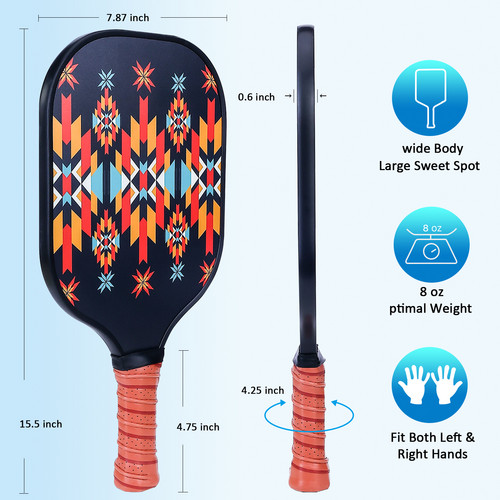 Carbon Fiber Pickleball Paddle Set Of 2 - Pickle Ball Rackets 2 - View #3